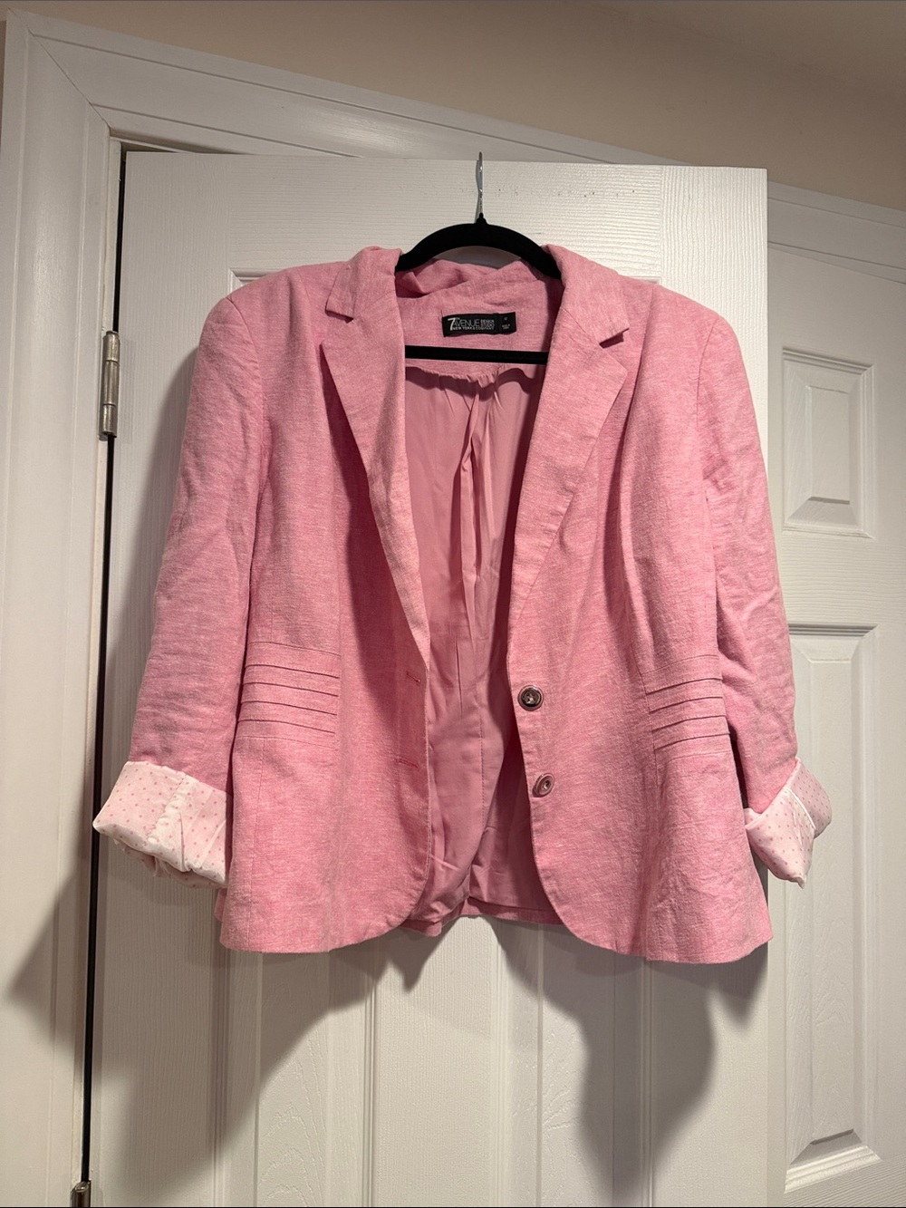 New York & Company Pink Women's Blazer Jacket